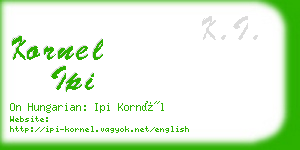 kornel ipi business card